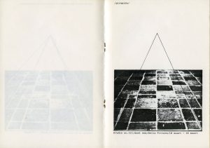 'Vier studies / Della Pitture', 1978; 21 x 15 cm. 10 pagina's + omslag; zwart-wit  30 ex. genummerd - gesigneerd.