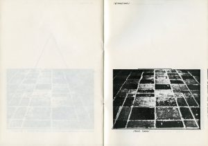 'Vier studies / Della Pitture', 1978; 21 x 15 cm. 10 pagina's + omslag; zwart-wit  30 ex. genummerd - gesigneerd.