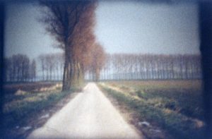 Een deel van de horizon / A part of the horizon. Still from Super8 movie 'Horizon Route, 1980'