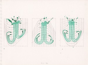 Sketchbook 1990  28,1 x 37,9 cm  14 pages  33 drawings