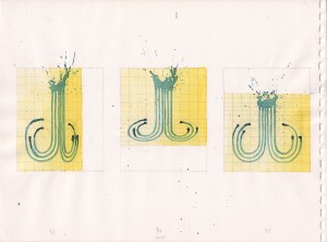 Sketchbook 1990   28,2 x 38 cm  17 pages  40 drawings