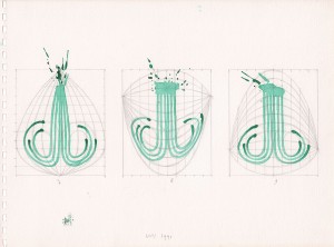 Sketchbook 1990  28,1 x 37,9 cm  14 pages  33 drawings