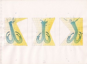Sketchbook 1990   28,2 x 38 cm  17 pages  40 drawings