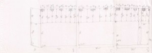 potlood op papier 29,5 x 83 cm.