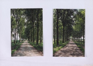 'Valdijk', 2002. Fotocollage, potlood en aquarel op aquarelpapier.