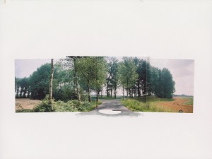 'Valdijk', 2002. Fotocollage, potlood en aquarel op aquarelpapier.