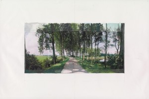 'Valdijk', 2002. Fotocollage, potlood en aquarel op aquarelpapier.