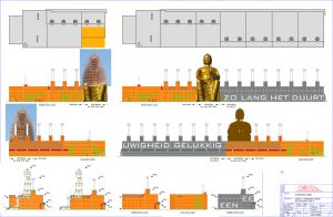 Ontwerp voor uitbreiding HABOG met 2040 - 2140 met Gouden Boeddha