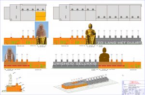 Ontwerp voor uitbreiding HABOG met 2040 - 2140 met Gouden Boeddha