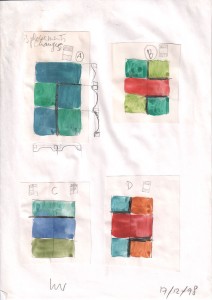 Studie Western Wall painting 1998  29,7 x 21 cm