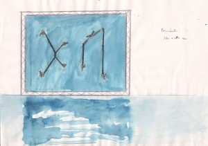 Study for 'Slaven-epos', 1990  29,5 x 41,5 cm