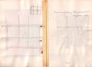 First sketches for 'Metro Station', 1996  21,4 x 14,7 cm.