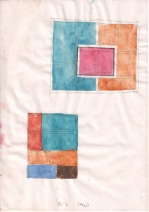 Studie Western Wall painting 1998  29,7 x 21 cm