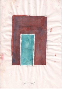 Studie Western Wall painting 1998  29,7 x 21 cm