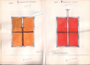 First sketches for 'Primeursels', 1996  21,4 x 14,7 cm.