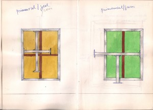 First sketches for 'Primeursels', 1996  21,4 x 14,7 cm.