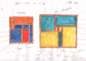Studie oktober 1998 potlood en viltstift op papier  21 x 29,7 cm.