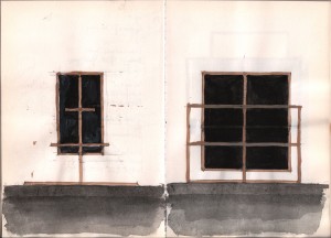 First sketches for 'Primeursels', 1996  21,4 x 14,7 cm.