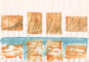 Study for 'Slaven-epos', 1990  29,5 x 41,5 cm