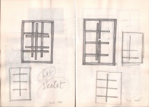 First sketches for 'Metro Station', 1996  21,4 x 14,7 cm.