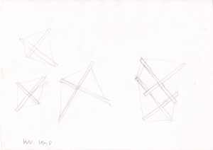 Studie juli 1998 potlood en viltstift op papier  21 x 29,7 cm.
