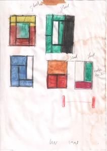 Studie Western Wall painting 1998  29,7 x 21 cm