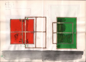 First sketches for 'Primeursels', 1996  21,4 x 14,7 cm.