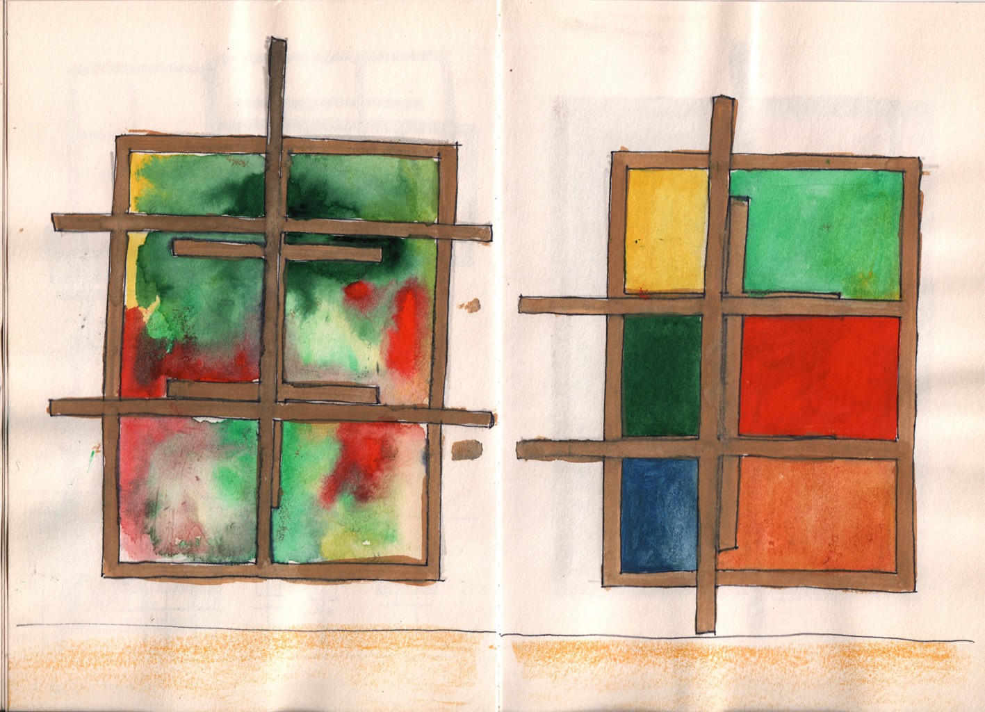 First sketches for 'Metro Station', 1996  21,4 x 14,7 cm.