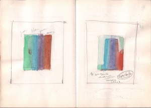 First sketches for 'Primeursels', 1996  21,4 x 14,7 cm.