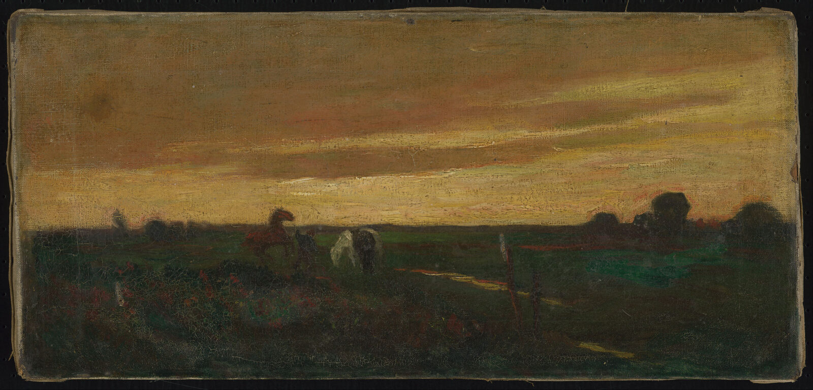 Vincent van Gogh Landscape with horses, Drenthe 1883